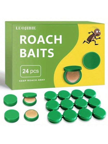 12/24 Pack Indoor/Outdoor Cockroach Abatement Traps- Quick Catch Bait Stations For Small & Large Cockroaches, Effective Cockroach Repellent