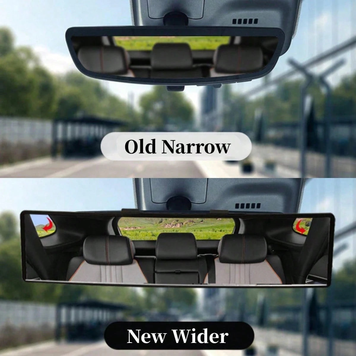 12-Inch Universal Wide Angle Rear View Mirror Accessories, Convex Panoramic Clip-On Rearview Mirror Suitable For Cars, SUVs, Trucks And Other Vehicles