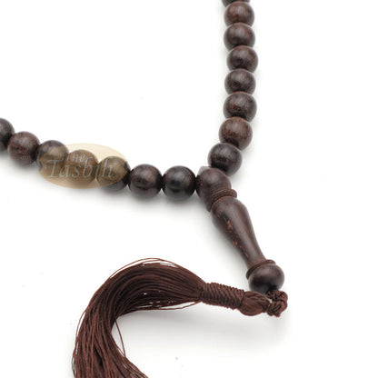 12 mm 99 beads Dark Brown Tamarind wood with counter brown tassel
