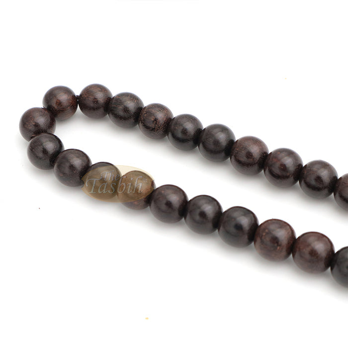 12 mm 99 beads Dark Brown Tamarind wood with counter brown tassel