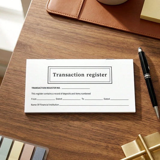 12 Pack Check Register Book, 6x3Inch Large Print Transaction Register Ledger, 8 Sheets Each With Wide Lines For Easy Writing, Bank Account Balance Tracker For Checks, Savings, Deposits & Credit Cards