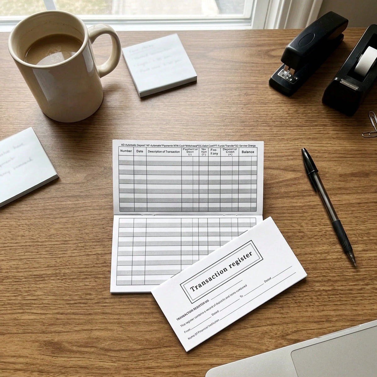 12 Pack Check Register Book, 6x3Inch Large Print Transaction Register Ledger, 8 Sheets Each With Wide Lines For Easy Writing, Bank Account Balance Tracker For Checks, Savings, Deposits & Credit Cards