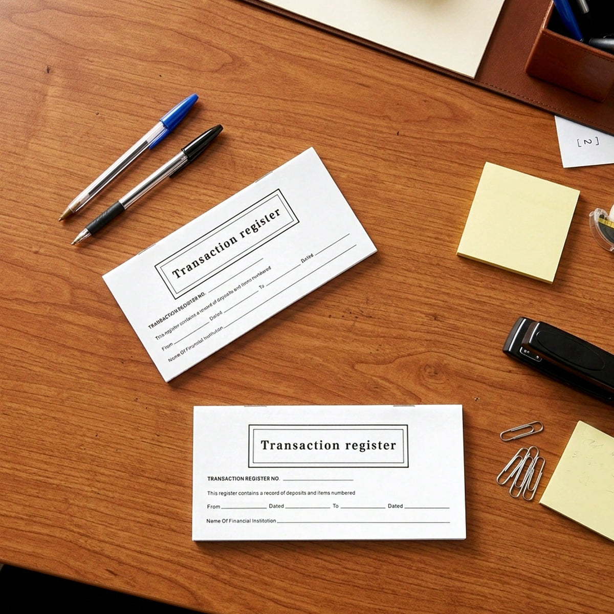 12 Pack Check Register Book, 6x3Inch Large Print Transaction Register Ledger, 8 Sheets Each With Wide Lines For Easy Writing, Bank Account Balance Tracker For Checks, Savings, Deposits & Credit Cards