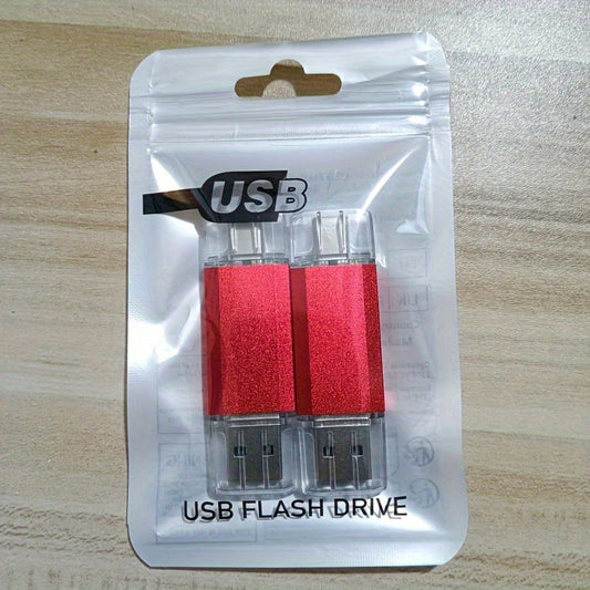 [128GB High Speed U Disk] 2pcs High Speed 128GB/ 64GB/ 32GB/ 16GB USB 2.0 Type C U Disk OTG Pen Drive| 100% Capacity New 1 Memory Stick 2 Pairs Of Memory Sticks| Compatible With Computer Smartphones