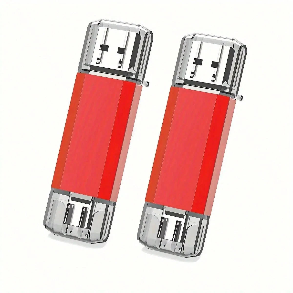 [128GB High Speed U Disk] 2pcs High Speed 128GB/ 64GB/ 32GB/ 16GB USB 2.0 Type C U Disk OTG Pen Drive| 100% Capacity New 1 Memory Stick 2 Pairs Of Memory Sticks| Compatible With Computer Smartphones