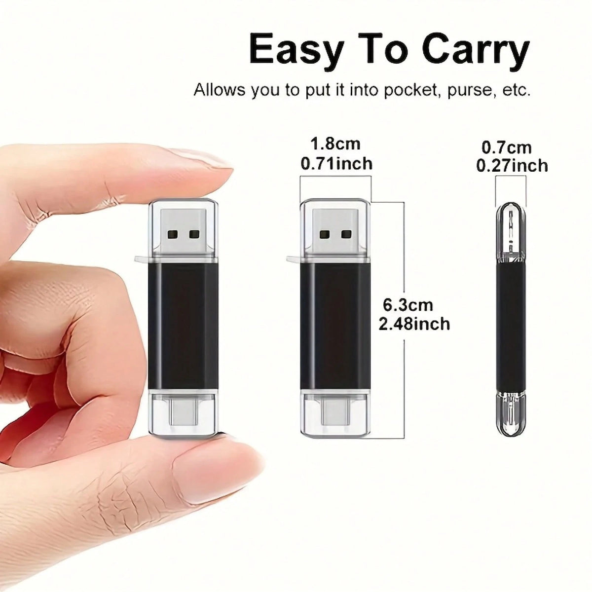 [128GB High Speed U Disk] 2pcs High Speed 128GB/ 64GB/ 32GB/ 16GB USB 2.0 Type C U Disk OTG Pen Drive| 100% Capacity New 1 Memory Stick 2 Pairs Of Memory Sticks| Compatible With Computer Smartphones