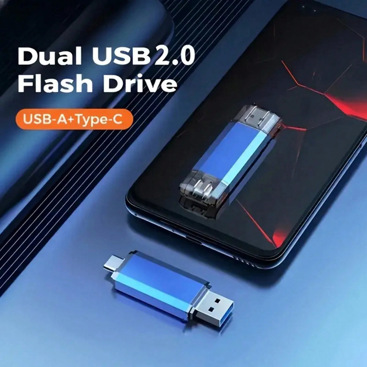 [128GB High Speed U Disk] 2pcs High Speed 128GB/ 64GB/ 32GB/ 16GB USB 2.0 Type C U Disk OTG Pen Drive| 100% Capacity New 1 Memory Stick 2 Pairs Of Memory Sticks| Compatible With Computer Smartphones