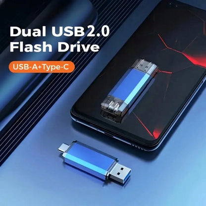 [128GB High Speed U Disk] 2pcs High Speed 128GB/ 64GB/ 32GB/ 16GB USB 2.0 Type C U Disk OTG Pen Drive| 100% Capacity New 1 Memory Stick 2 Pairs Of Memory Sticks| Compatible With Computer Smartphones