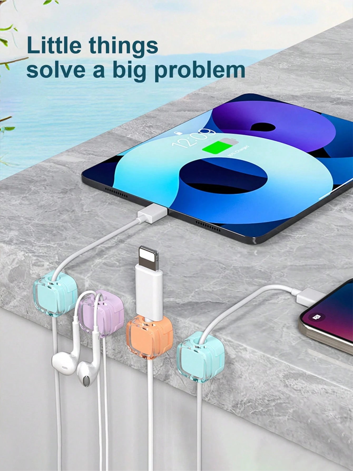 12pcs/6pcs/1pc/3pcs Magnetic Cable Clips, Magnetic Desktop Cable Clips, Slot-In Cable Clips- Cable Organizer, Cable Management, Cable Organizer Clips, Cable Holder, Desktop Cable Organizer, Charging