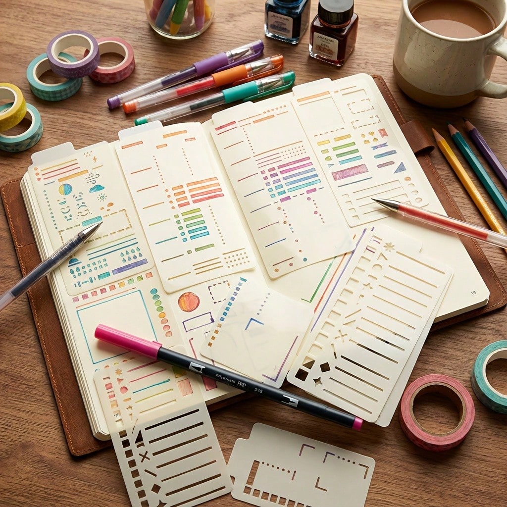 12pcs Flexible Drawing Templates- Reusable Grid Dot Matrix Templates, Suitable For Bullet Journals, Creative Memo Templates, Lists, Daily Planners, Calendars, And Binders; Essential For Hand Letterin