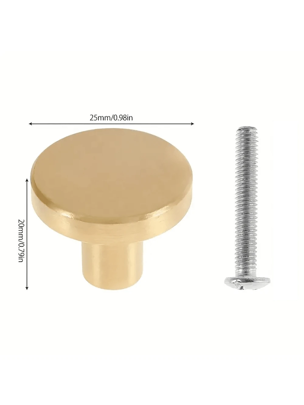 12PCS Golden Handle,Aluminum Alloy Drawer Knob, Minimalist Black Round Drawer Handle For Home