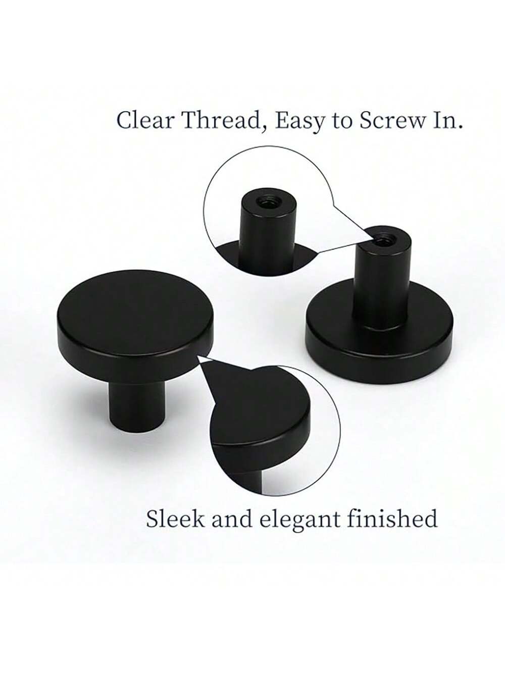 12PCS Golden Handle,Aluminum Alloy Drawer Knob, Minimalist Black Round Drawer Handle For Home