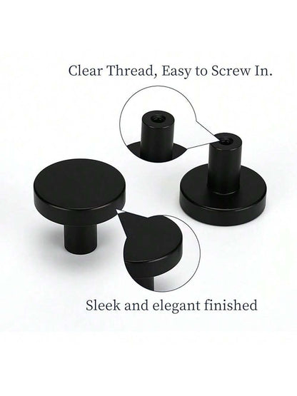 12PCS Golden Handle,Aluminum Alloy Drawer Knob, Minimalist Black Round Drawer Handle For Home