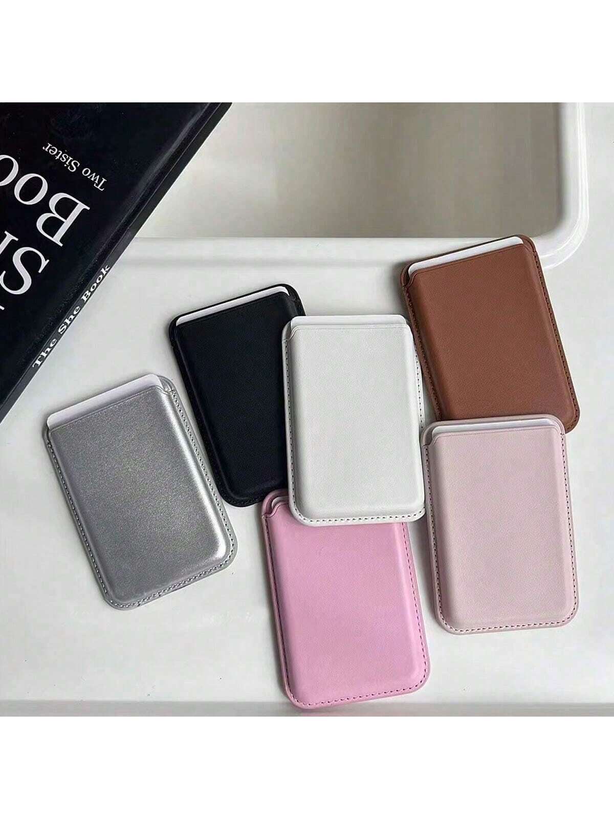 12pcs Minimalist Card Holder Magnetic Insert Compatible With IPhone 15 Pro/14/13/12 Pro Max Phone Case, Leather Card Holder Slim Card Wallet, N52 Magnet For Check ID Business Card, Gifts For Mother, F