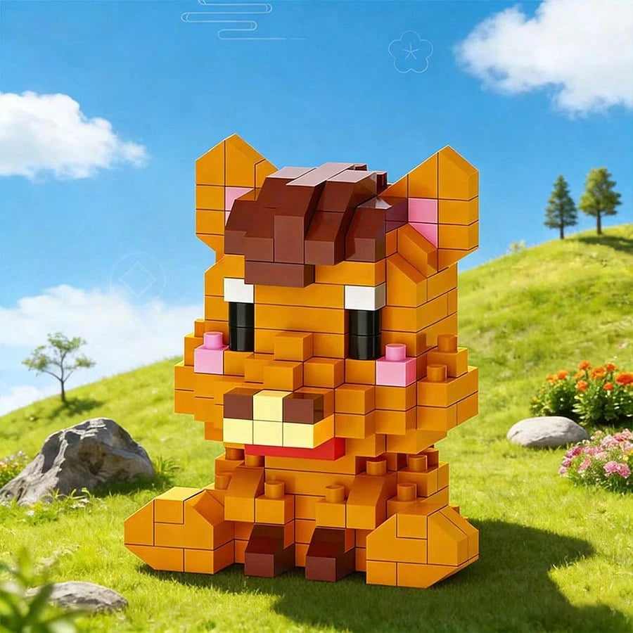 12pcs Zodiac Animal Cartoon Figurine Set, Small Particle Building Blocks, Cute Animal Blocks. Suitable As Gifts For Friends And Family, Desktop Decor, Stress Relief Toys, Assembly Puzzles. Great For E