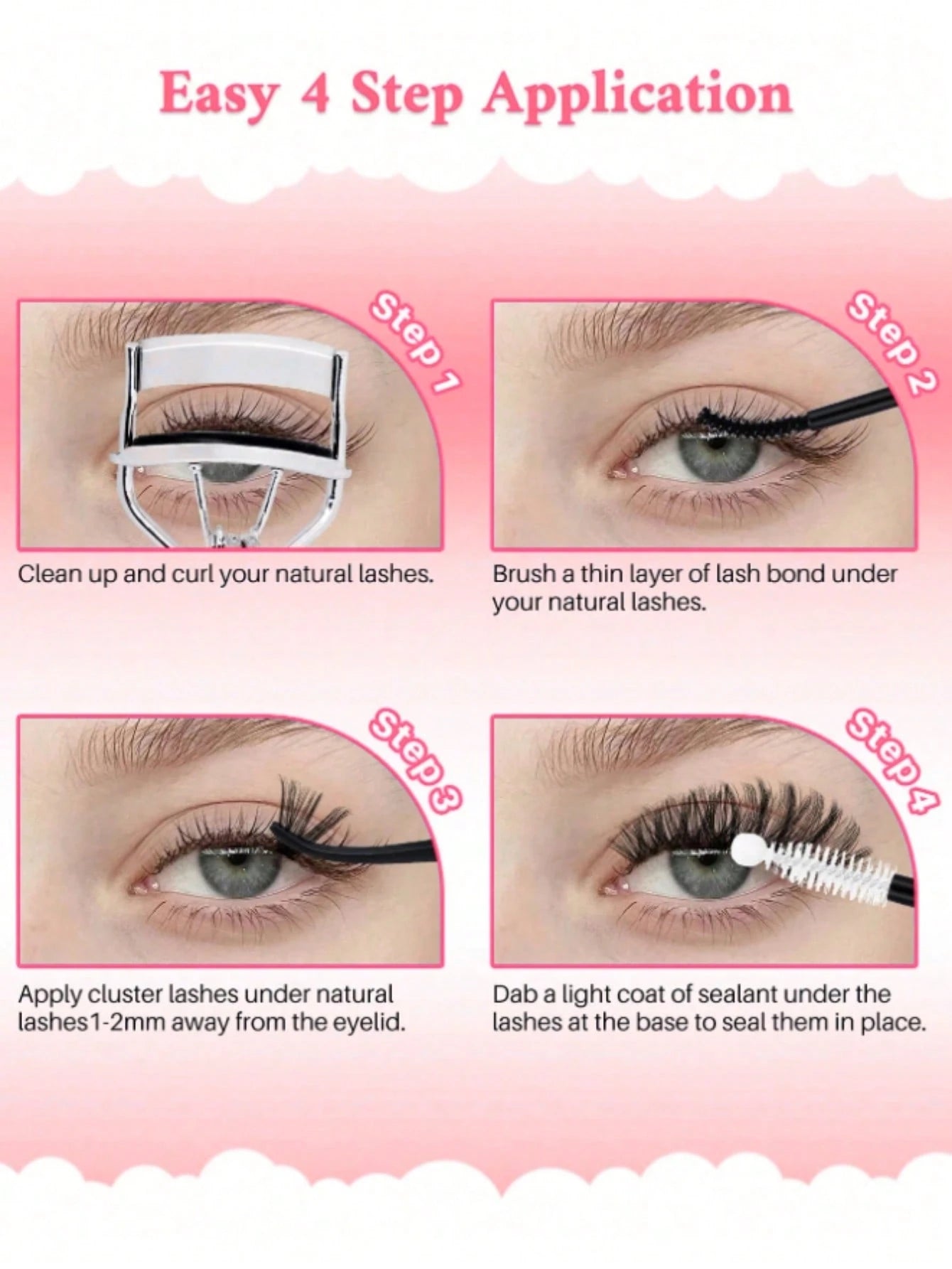 1360PCS/680PCS DD Curl Lash Clusters Kit With Ultra-Dense, Waterproof, Long-Lasting Lashes, Velure, Fairy, Flora, Muse Styles, 50D/80D/100D/120D, Hybrid Volume Look, Beginner-Friendly,Includes Lash Gl