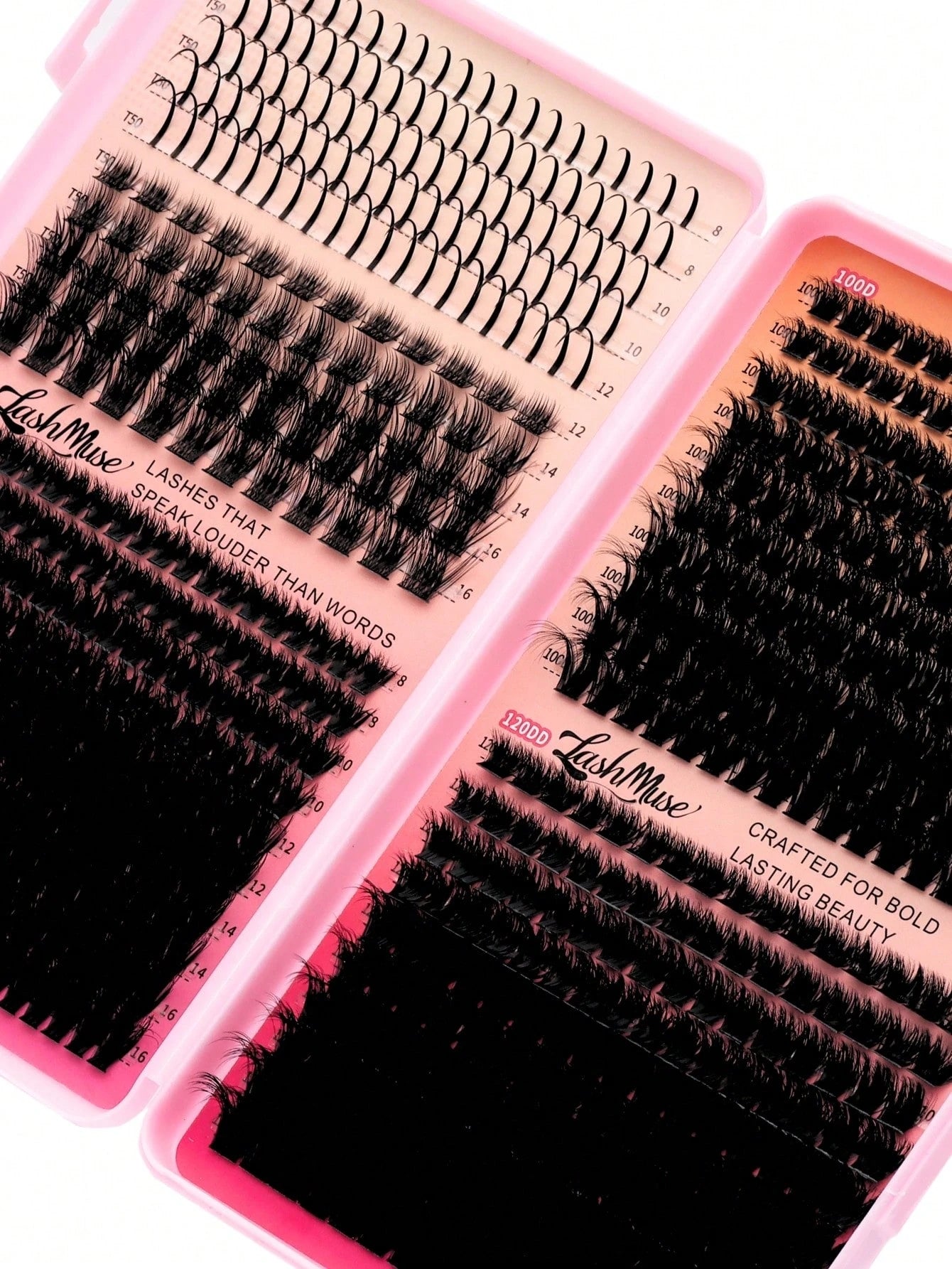 1360PCS/680PCS DD Curl Lash Clusters Kit With Ultra-Dense, Waterproof, Long-Lasting Lashes, Velure, Fairy, Flora, Muse Styles, 50D/80D/100D/120D, Hybrid Volume Look, Beginner-Friendly,Includes Lash Gl