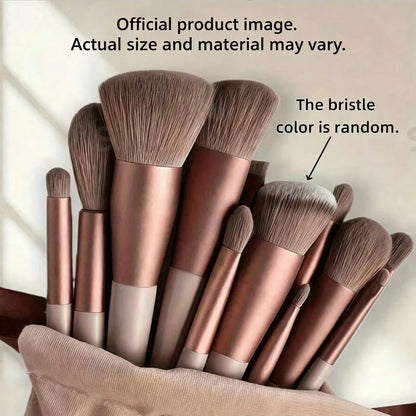 13pcs Professional Makeup Brush Set, Soft Bristles For Eyeshadow, Foundation, Blush, Suitable For All Skincare Needs- Ideal Choice For Beginners And Professionals. Perfect Gift For Birthday, Christma