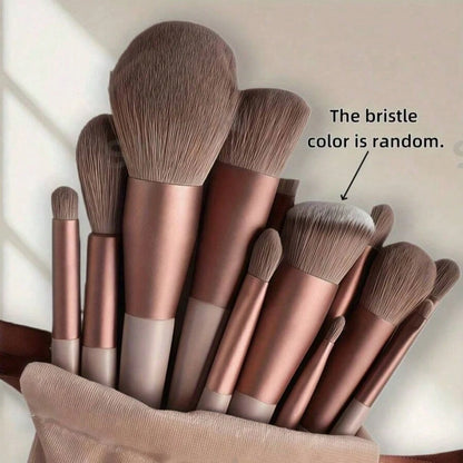 13pcs Professional Makeup Brush Set, Soft Bristles For Eyeshadow, Foundation, Blush, Suitable For All Skincare Needs- Ideal Choice For Beginners And Professionals. Perfect Gift For Birthday, Christma