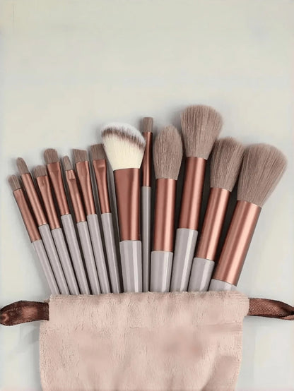 13pcs Professional Makeup Brush Set, Soft Bristles For Eyeshadow, Foundation, Blush, Suitable For All Skincare Needs- Ideal Choice For Beginners And Professionals. Perfect Gift For Birthday, Christma