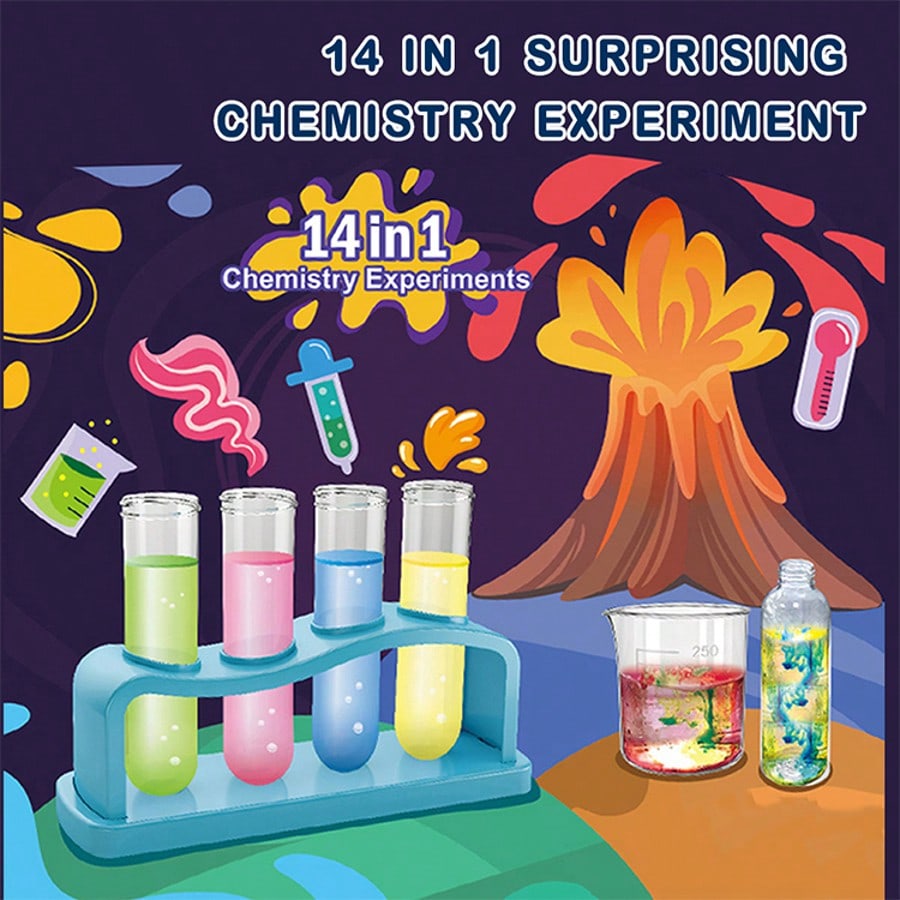 14-In-1 Educational Science Toy DIY STEM Educational Toy Laboratory Experiment Children Science Set, Birthday Gift, Halloween, Christmas