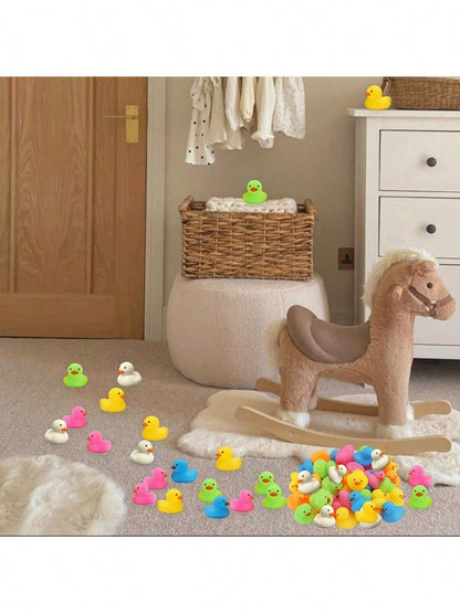 15/30pcs Colorful Rubber Duck Toys, Suitable For Children And Toddlers, Can Be Used For Bathing, Birthday, Baby Shower, Classroom Activities, Summer Beach And Pool Activities, Ideal For Children's Toy