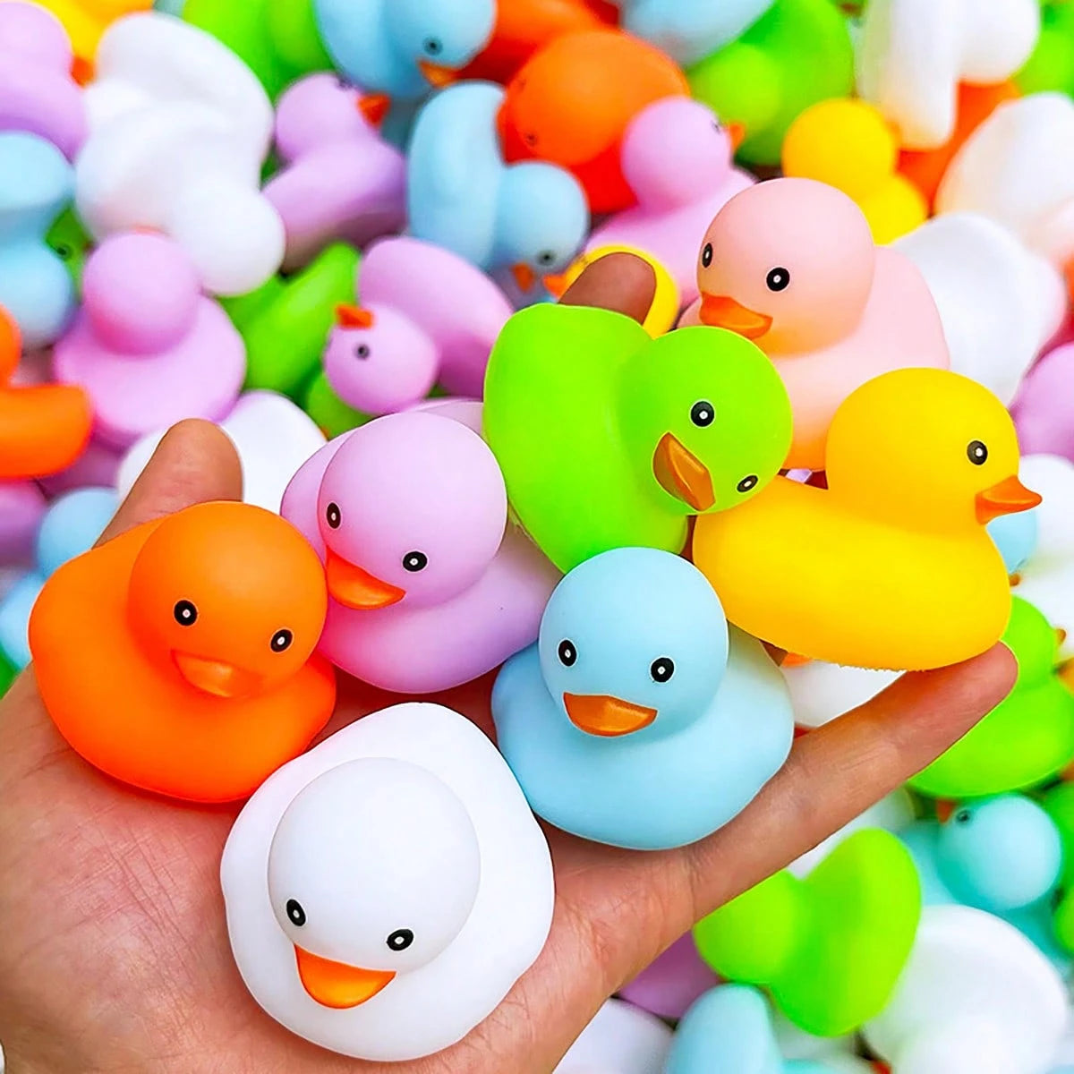 15/30pcs Colorful Rubber Duck Toys, Suitable For Children And Toddlers, Can Be Used For Bathing, Birthday, Baby Shower, Classroom Activities, Summer Beach And Pool Activities, Ideal For Children's Toy