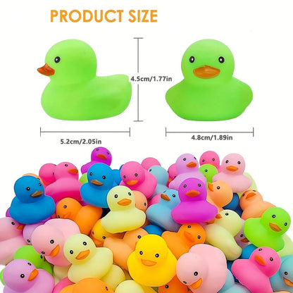 15/30pcs Colorful Rubber Duck Toys, Suitable For Children And Toddlers, Can Be Used For Bathing, Birthday, Baby Shower, Classroom Activities, Summer Beach And Pool Activities, Ideal For Children's Toy