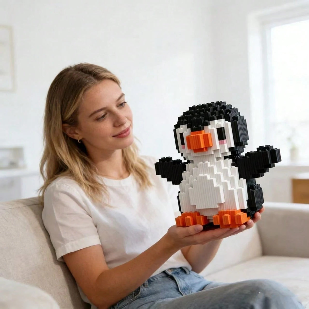 1500PCS Penguin Building BlocksDIY Decoration, Home Decor, Holiday Gift For Ages 14+, ABS Material, Ideal Holiday Present For Christmas And Halloween, Holiday Decoration, Christmas Decorations, Festiv