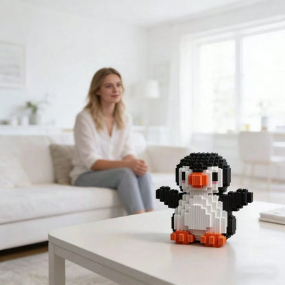1500PCS Penguin Building BlocksDIY Decoration, Home Decor, Holiday Gift For Ages 14+, ABS Material, Ideal Holiday Present For Christmas And Halloween, Holiday Decoration, Christmas Decorations, Festiv