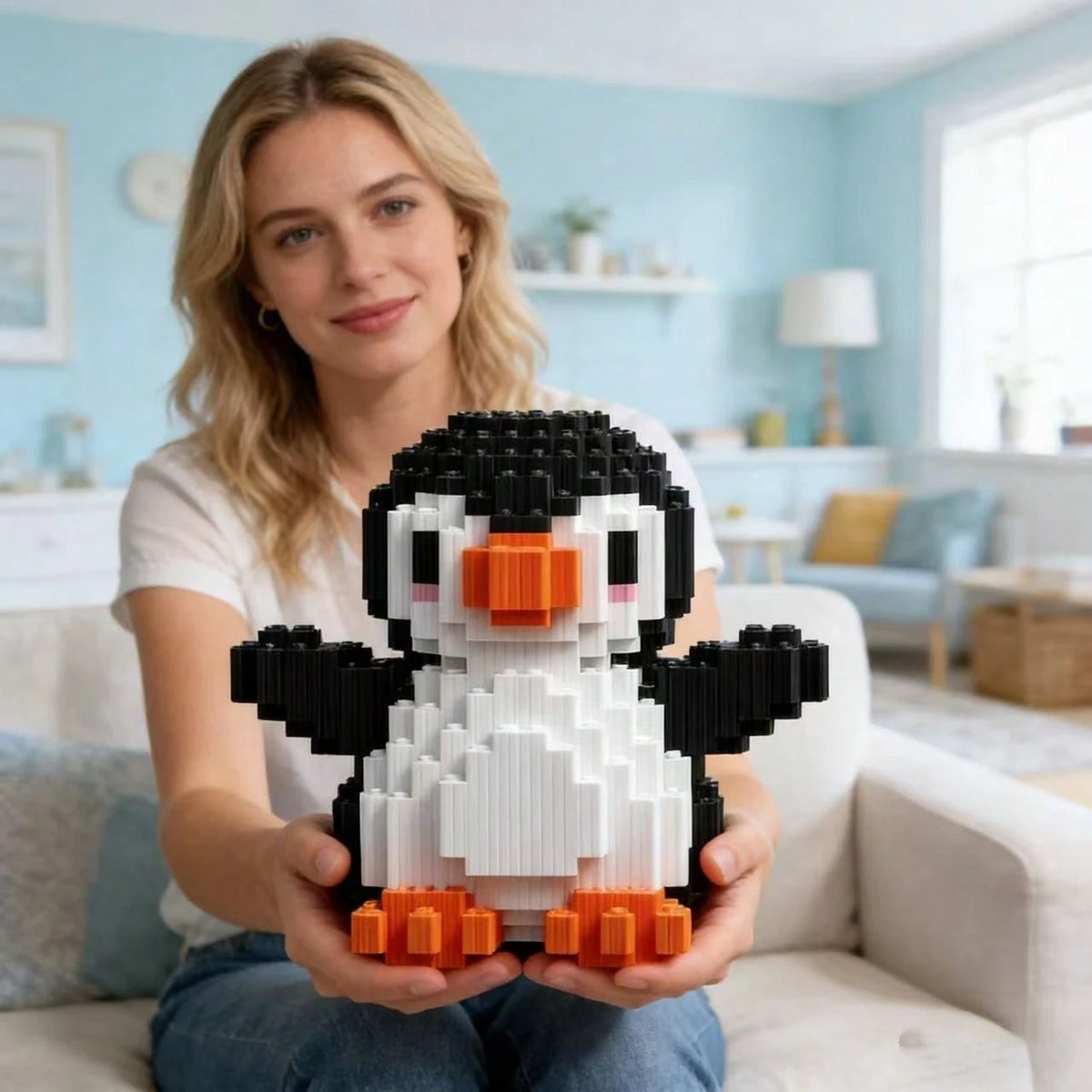 1500PCS Penguin Building BlocksDIY Decoration, Home Decor, Holiday Gift For Ages 14+, ABS Material, Ideal Holiday Present For Christmas And Halloween, Holiday Decoration, Christmas Decorations, Festiv