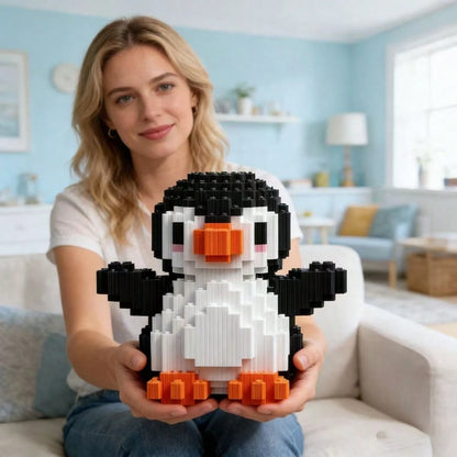1500PCS Penguin Building BlocksDIY Decoration, Home Decor, Holiday Gift For Ages 14+, ABS Material, Ideal Holiday Present For Christmas And Halloween, Holiday Decoration, Christmas Decorations, Festiv