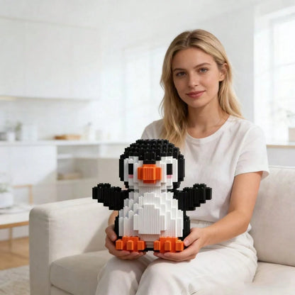 1500PCS Penguin Building BlocksDIY Decoration, Home Decor, Holiday Gift For Ages 14+, ABS Material, Ideal Holiday Present For Christmas And Halloween, Holiday Decoration, Christmas Decorations, Festiv