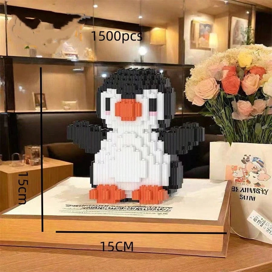 1500PCS Penguin Building BlocksDIY Decoration, Home Decor, Holiday Gift For Ages 14+, ABS Material, Ideal Holiday Present For Christmas And Halloween, Holiday Decoration, Christmas Decorations, Festiv