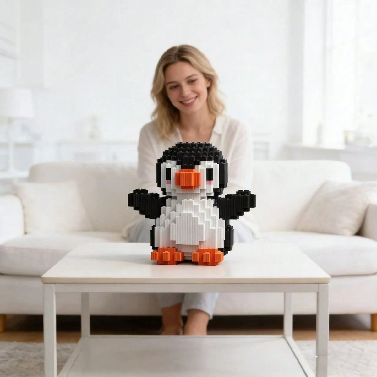 1500PCS Penguin Building BlocksDIY Decoration, Home Decor, Holiday Gift For Ages 14+, ABS Material, Ideal Holiday Present For Christmas And Halloween, Holiday Decoration, Christmas Decorations, Festiv