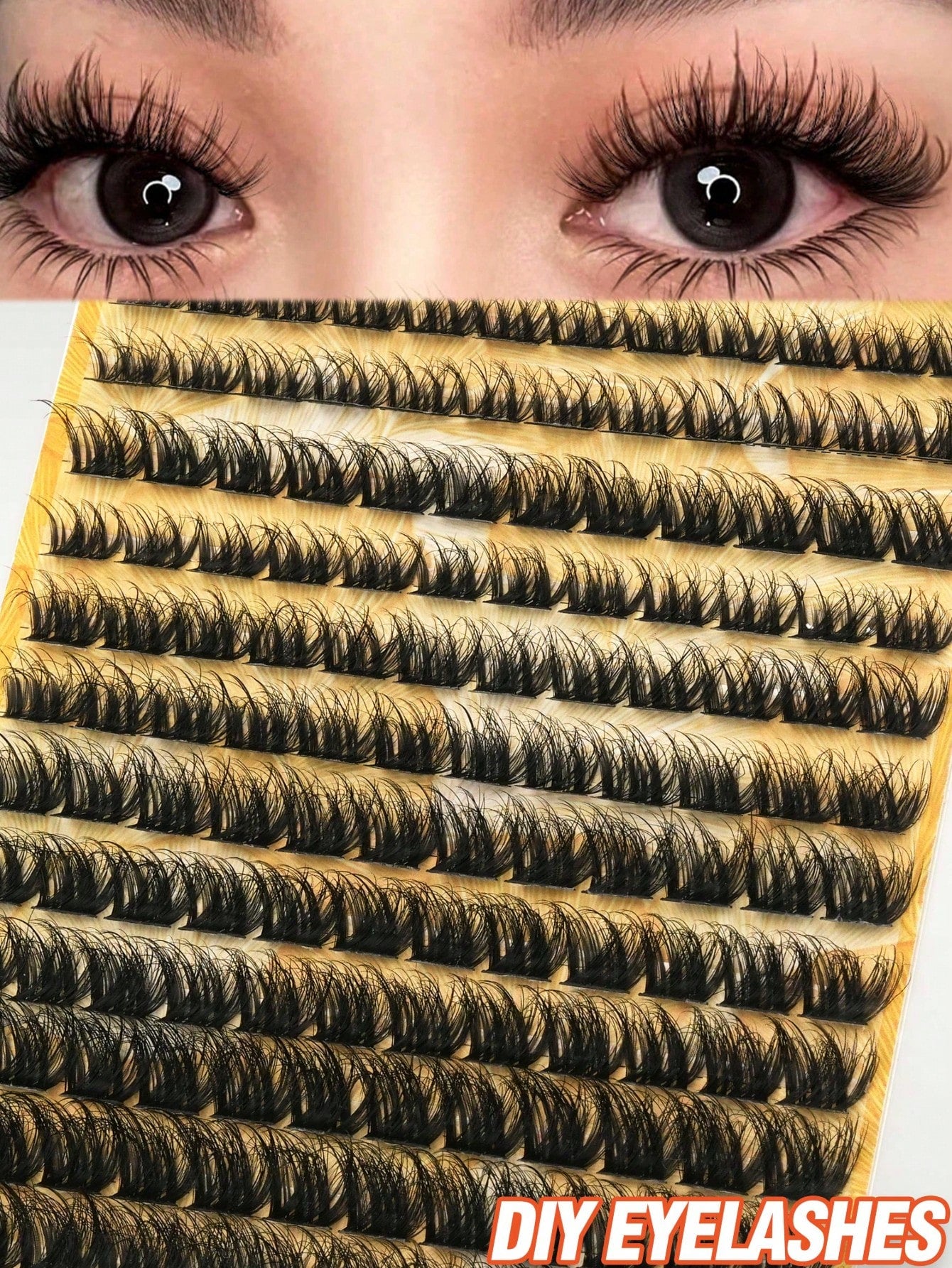156 Clusters Of False Eyelashes, Natural D-Curl, Reusable, Suitable For Beginners, 10-16 Mm In Length, Fluffy Cluster False Eyelashes, DIY Eyelash Extensions, Eyelash Clumps, Freestanding False Eyelas