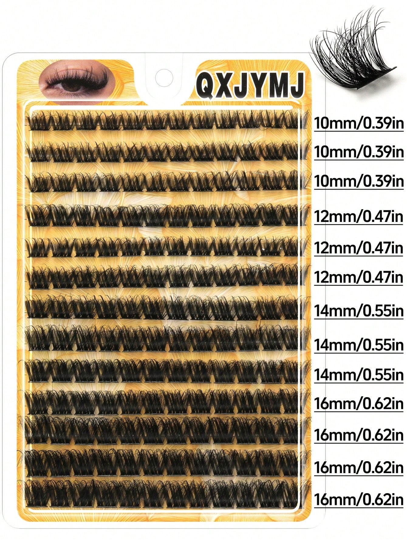 156 Clusters Of False Eyelashes, Natural D-Curl, Reusable, Suitable For Beginners, 10-16 Mm In Length, Fluffy Cluster False Eyelashes, DIY Eyelash Extensions, Eyelash Clumps, Freestanding False Eyelas