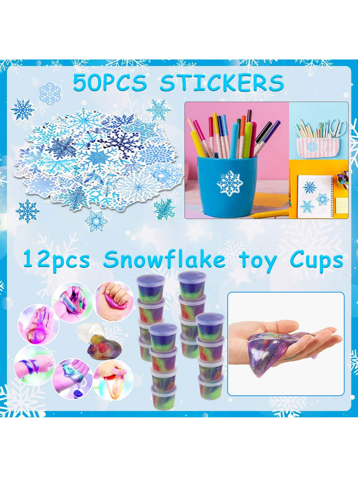 158PCS Frozen Party Favors – Ice Theme Goodie Bag Fillers, Pinata Bulk Toys & 12+ Party Supplies – Perfect For Birthday Party, Classroom Activities, Easter Gifts