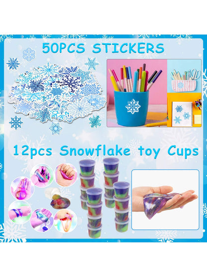 158PCS Frozen Party Favors – Ice Theme Goodie Bag Fillers, Pinata Bulk Toys & 12+ Party Supplies – Perfect For Birthday Party, Classroom Activities, Easter Gifts