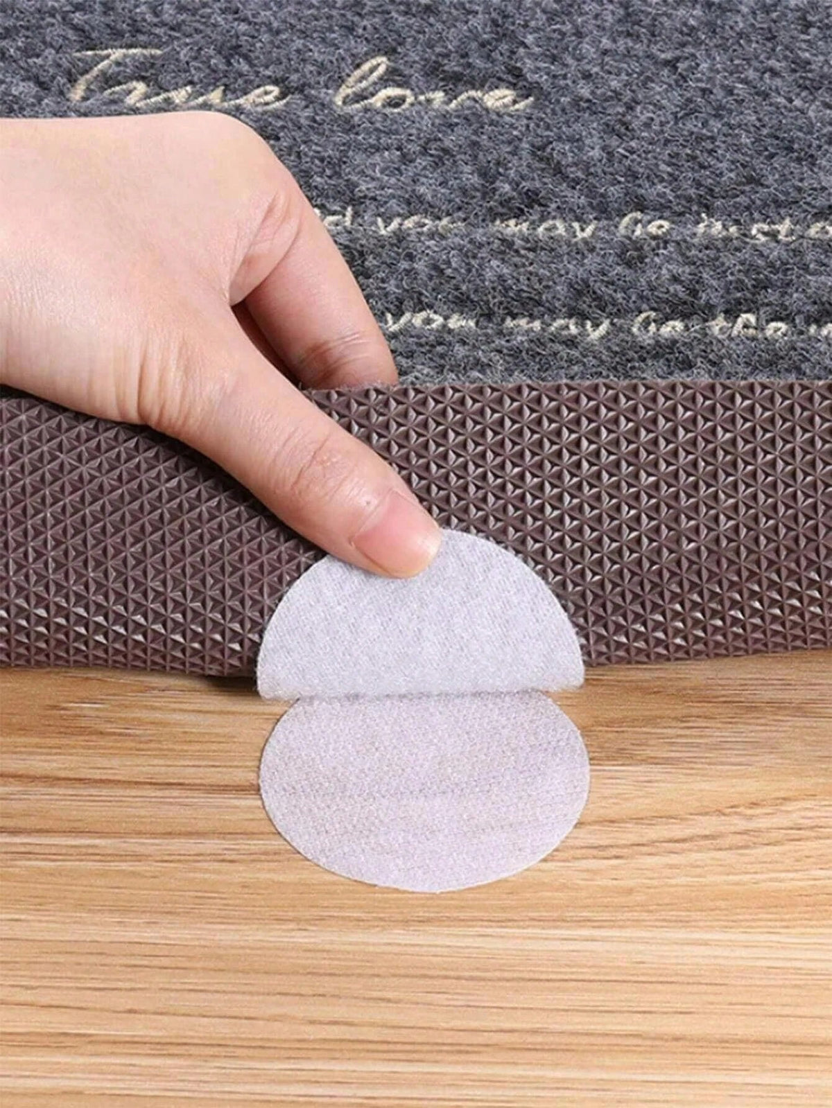 15pcs Round Floor Mat Sticker, Seamless Bed Sheet Fixing Sticker, Excellent Grip, Prevent Carpets And Sofa Covers From Sliding, White Round Anti-Slip Bed Sheet Double Sided Sticker For Fitted Sheet, B