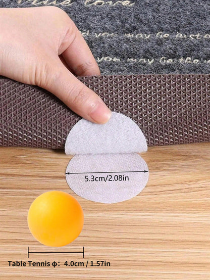 15pcs Round Floor Mat Sticker, Seamless Bed Sheet Fixing Sticker, Excellent Grip, Prevent Carpets And Sofa Covers From Sliding, White Round Anti-Slip Bed Sheet Double Sided Sticker For Fitted Sheet, B