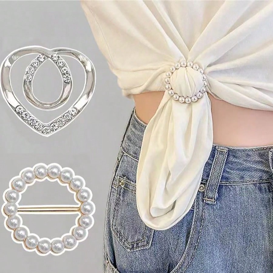 16pcs/8pcs/4pcs Fashion Gold & Silver Scarf Clips, Metal Clothing Corner Knot Clips, Elegant 4pcs Clothing Corner Clips- Fashionable Metal Round Collar Clips For Women Blouses And Dresses, Scarf & Sh