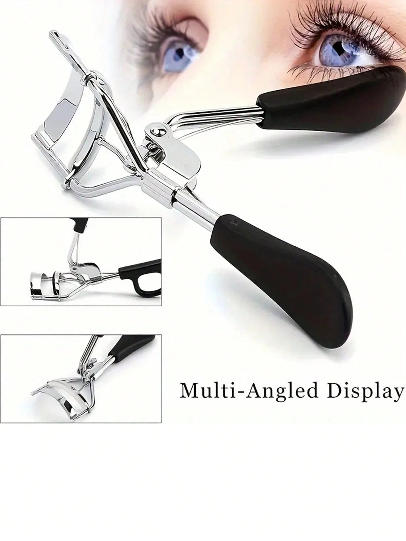 16pcs Stainless Steel Eyelash Curler Set, Include 1pc Lash Curler, 1pc Lash Comb, 2pcs Lash Rollers, 1pc Slanted Dual-Ended Eyebrow Brush, 1pc Eyebrow Brush, And 10pcs Silicone Refill Pads, For Lashes