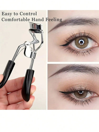 16pcs Stainless Steel Eyelash Curler Set, Include 1pc Lash Curler, 1pc Lash Comb, 2pcs Lash Rollers, 1pc Slanted Dual-Ended Eyebrow Brush, 1pc Eyebrow Brush, And 10pcs Silicone Refill Pads, For Lashes