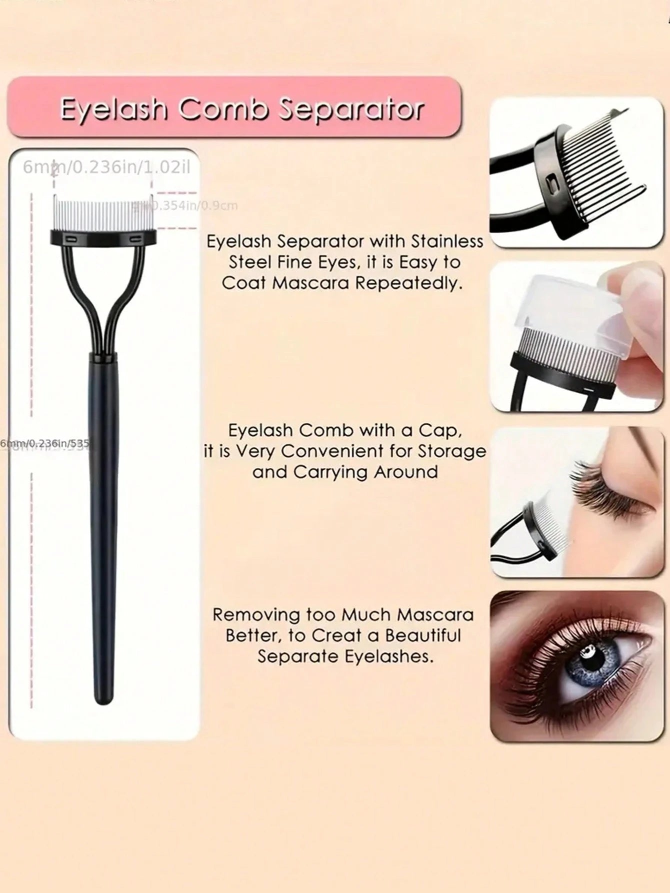 16pcs Stainless Steel Eyelash Curler Set, Include 1pc Lash Curler, 1pc Lash Comb, 2pcs Lash Rollers, 1pc Slanted Dual-Ended Eyebrow Brush, 1pc Eyebrow Brush, And 10pcs Silicone Refill Pads, For Lashes