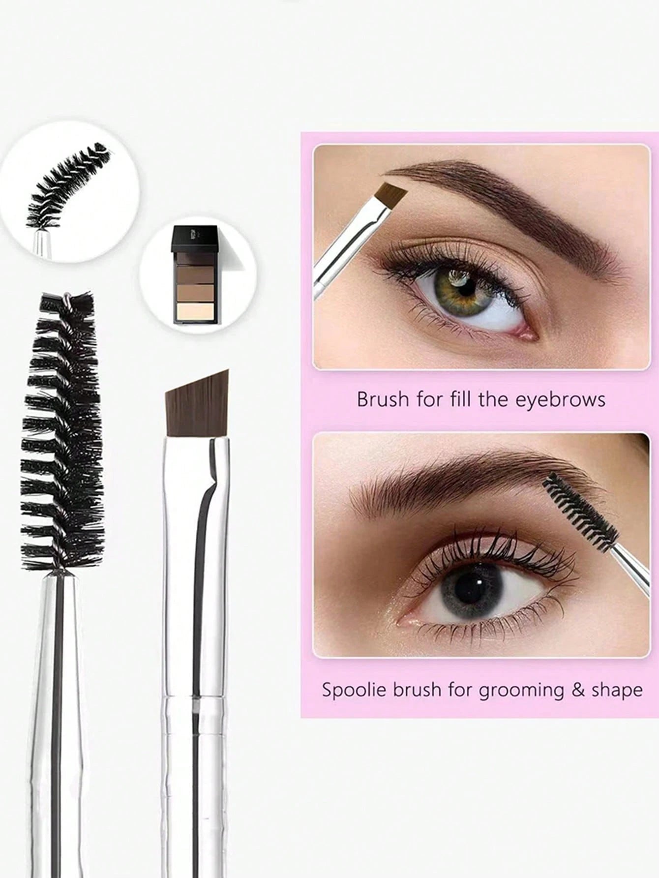 16pcs Stainless Steel Eyelash Curler Set, Include 1pc Lash Curler, 1pc Lash Comb, 2pcs Lash Rollers, 1pc Slanted Dual-Ended Eyebrow Brush, 1pc Eyebrow Brush, And 10pcs Silicone Refill Pads, For Lashes