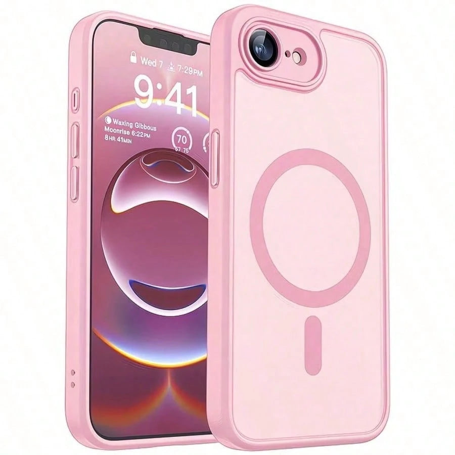 17E 16E 17 Air 16 15 14 13 12 11 Plus Pro Max Matte Translucent Magnetic Phone Case Lens Protection Anti-Drop Protective Shell