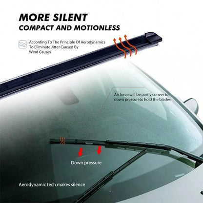 18" & 22" INCH Windshield Wiper Blades Bracketless J-HOOK OEM QUALITY Car Front