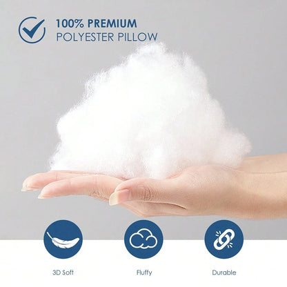 18-Inch 20-Inch 22-Inch Multi-Pack White Pillow Inserts, 2pcs 100% Microfiber Filled. Compatible With Various Pillowcases, Machine Washable & Hypoallergenic, Bohemian Style. Suitable For Beds And Pati