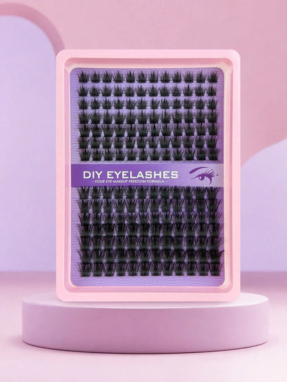 182pcs Lash Cluters Kit 10-16mm Fake Lashes Large Capacity Segmented Upper Eye Soft, Naturally Curled, Slender, Thick And Suitable For Daily Use